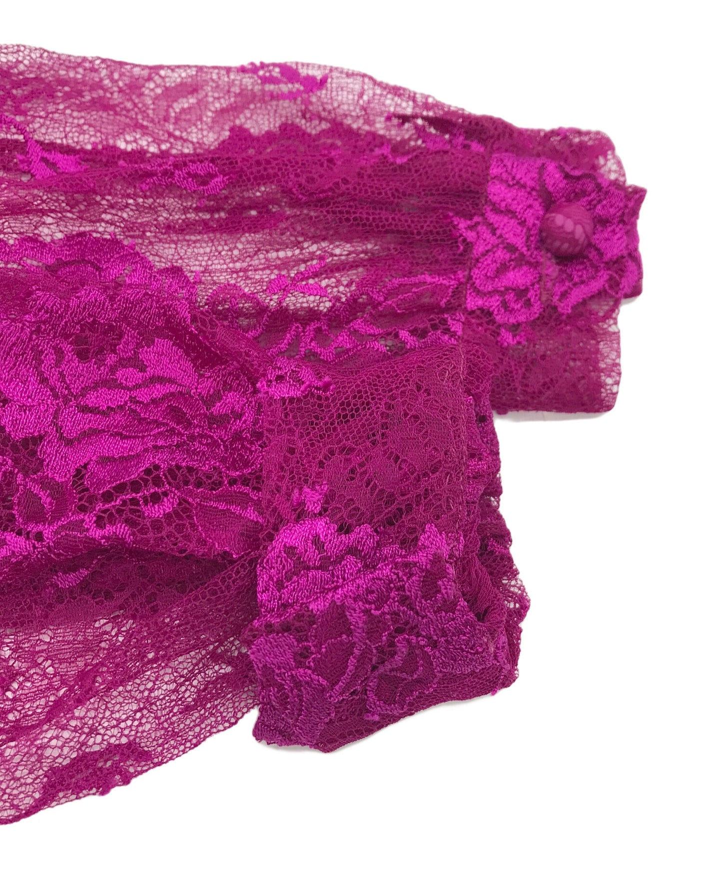 [Pre-owned] BALENCIAGA Fuchsia Lace Blouse 479897 TWG01