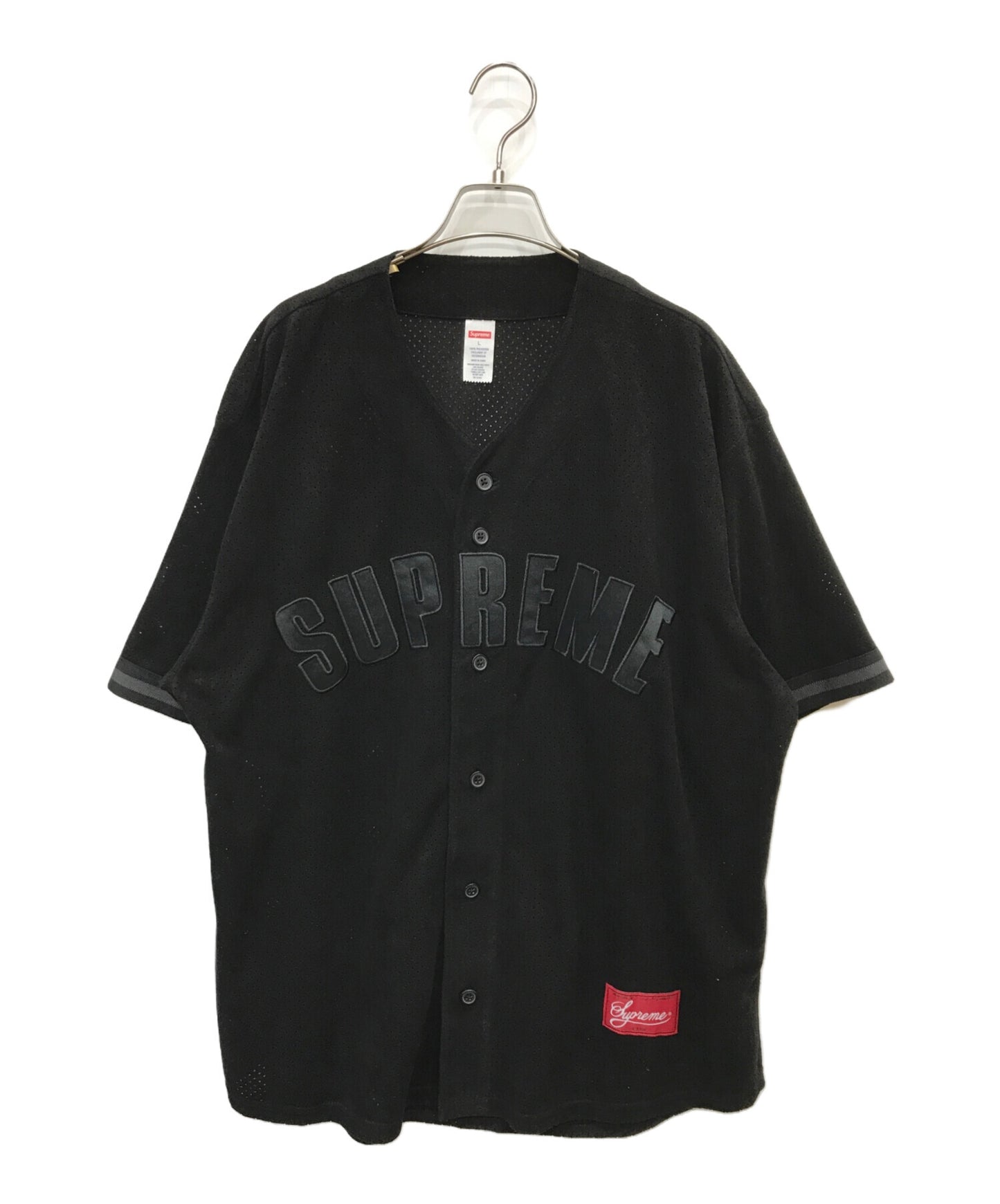 [Pre-owned] SUPREME Ultrasuede Mesh Baseball Jersey