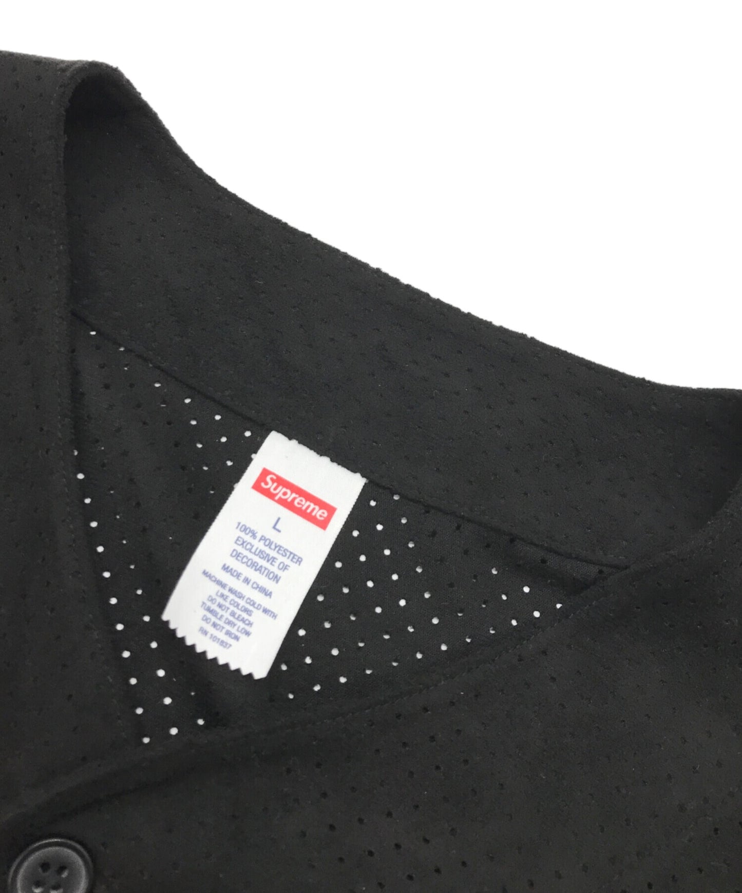 [Pre-owned] SUPREME Ultrasuede Mesh Baseball Jersey
