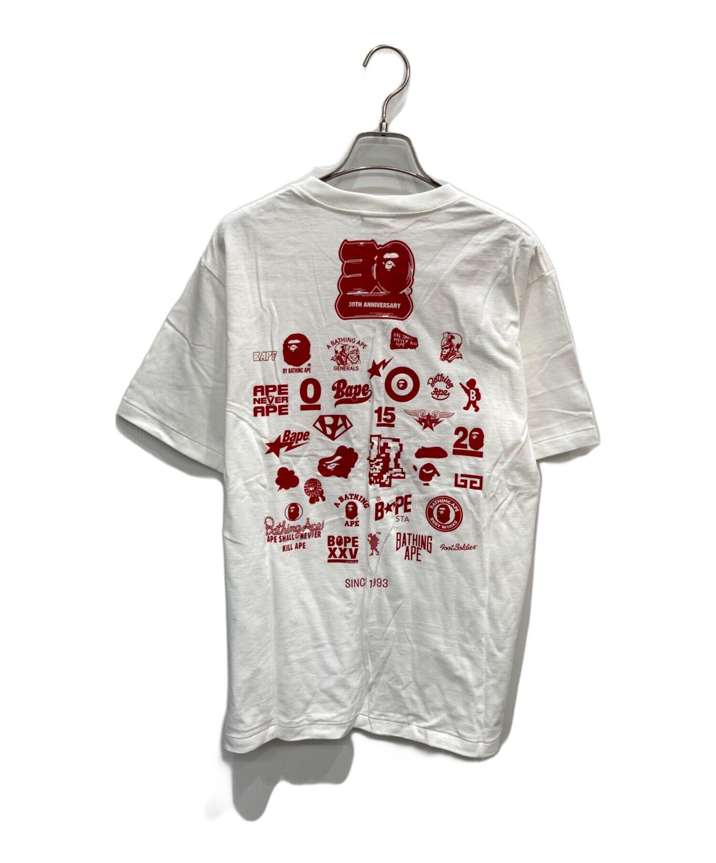 [Pre-owned] A BATHING APE 30th Anniversary Logo Print T-Shirt 001TEJ701002F