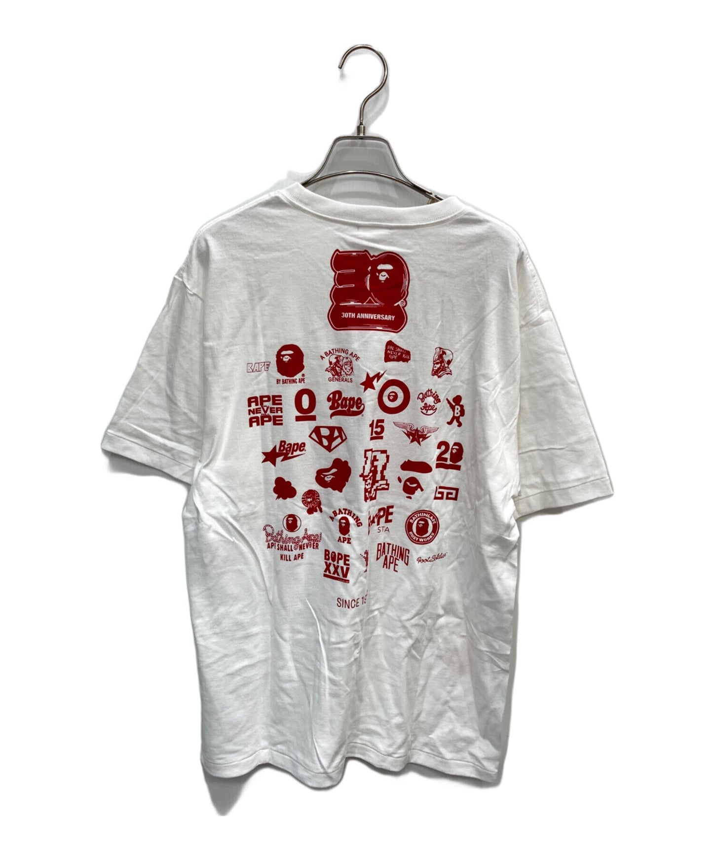 [Pre-owned] A BATHING APE 30th Anniversary Logo Print T-Shirt 001TEJ701002F