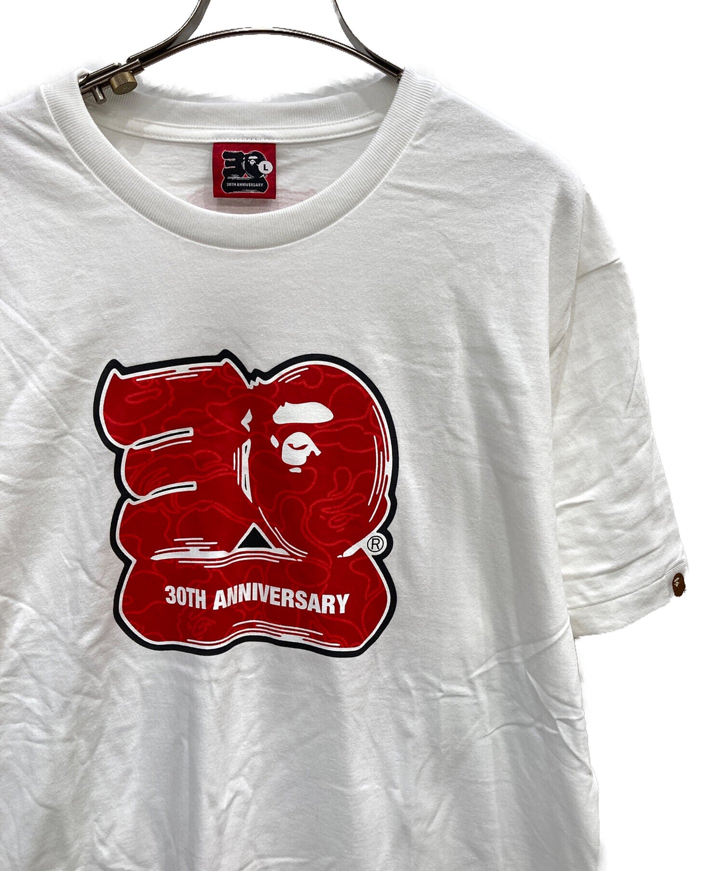 [Pre-owned] A BATHING APE 30th Anniversary Logo Print T-Shirt 001TEJ701002F