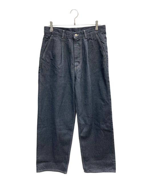 [Pre-owned] Graphpaper Gray Tone Cone Denim Two-Tuck Pants GM252-40067RB