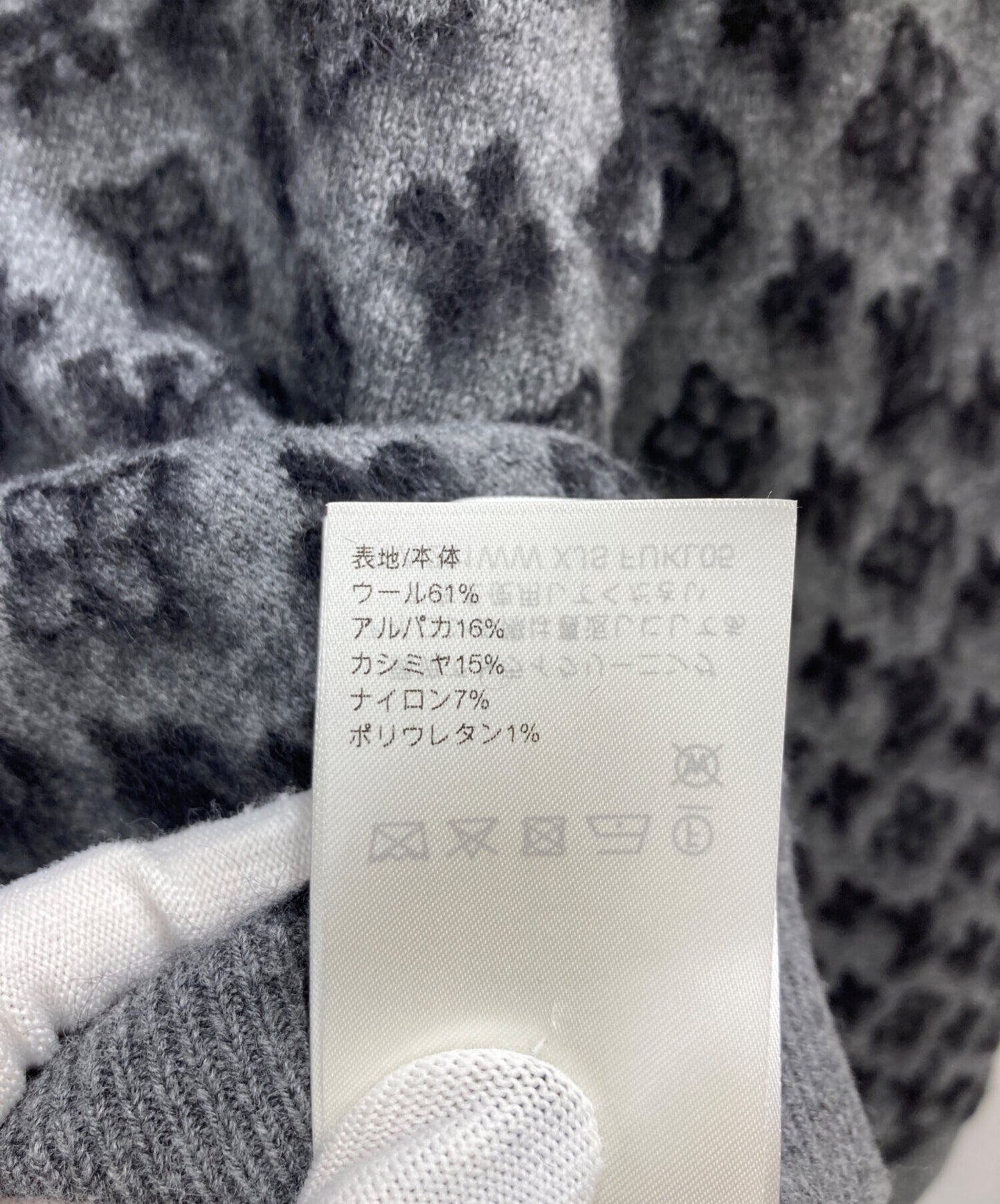 [Pre-owned] LOUIS VUITTON Brushed Monogram Crewneck Knit RW261WW XJS FUKL05