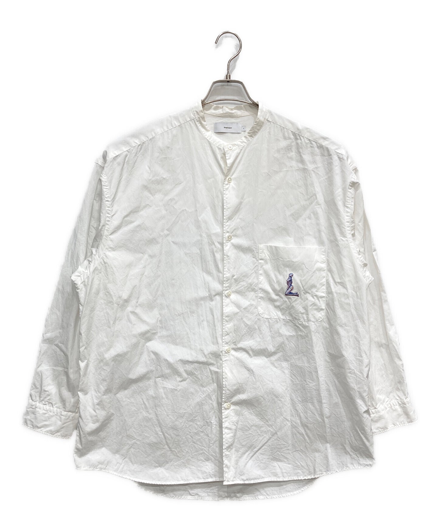 [Pre-owned] Graphpaper Broad Oversized Long-Sleeve Band Collar Shirt GM211-50111B
