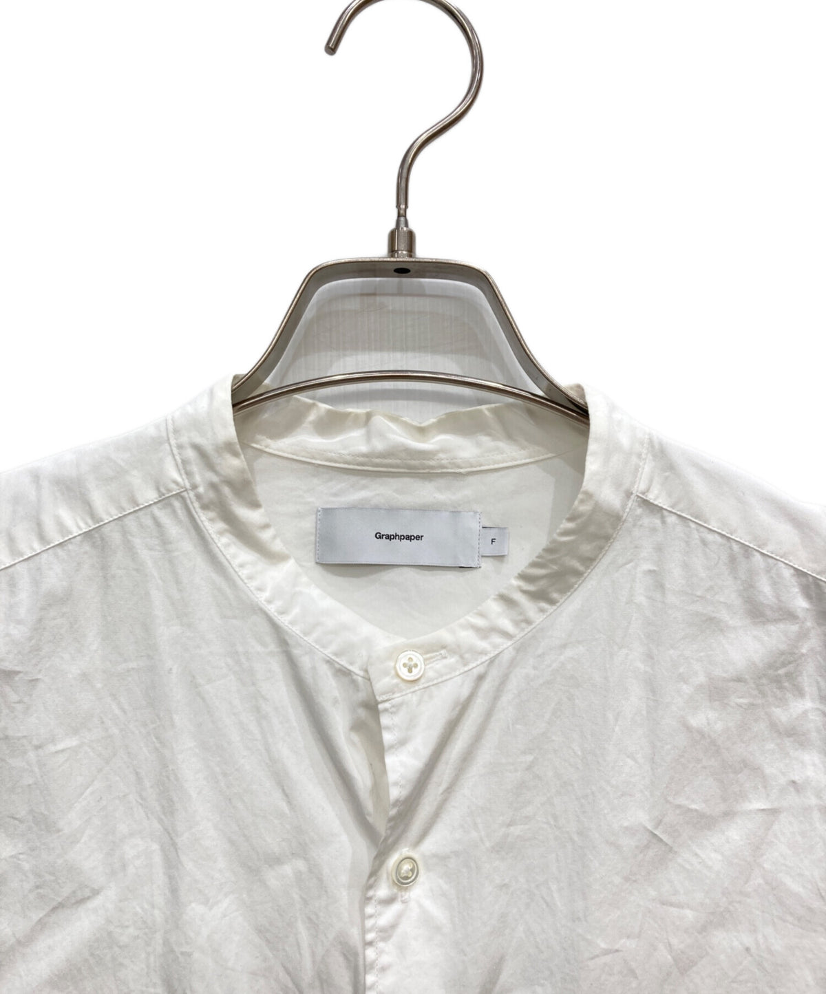 [Pre-owned] Graphpaper Broad Oversized Long-Sleeve Band Collar Shirt GM211-50111B