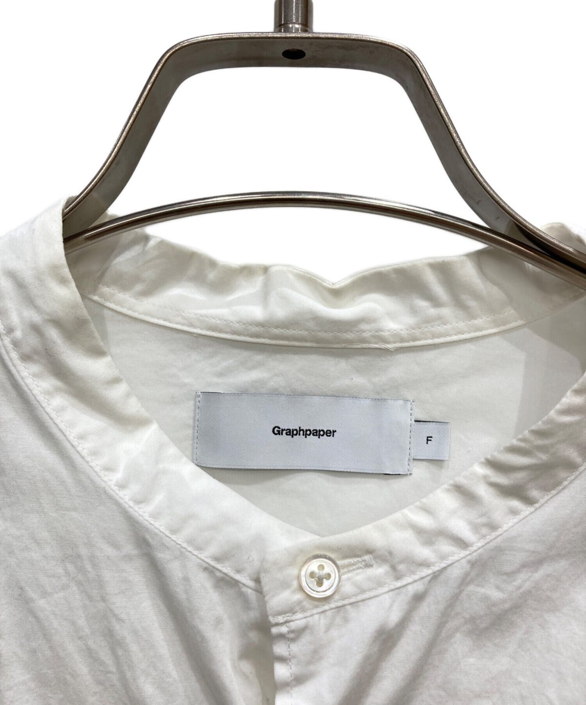 [Pre-owned] Graphpaper Broad Oversized Long-Sleeve Band Collar Shirt GM211-50111B