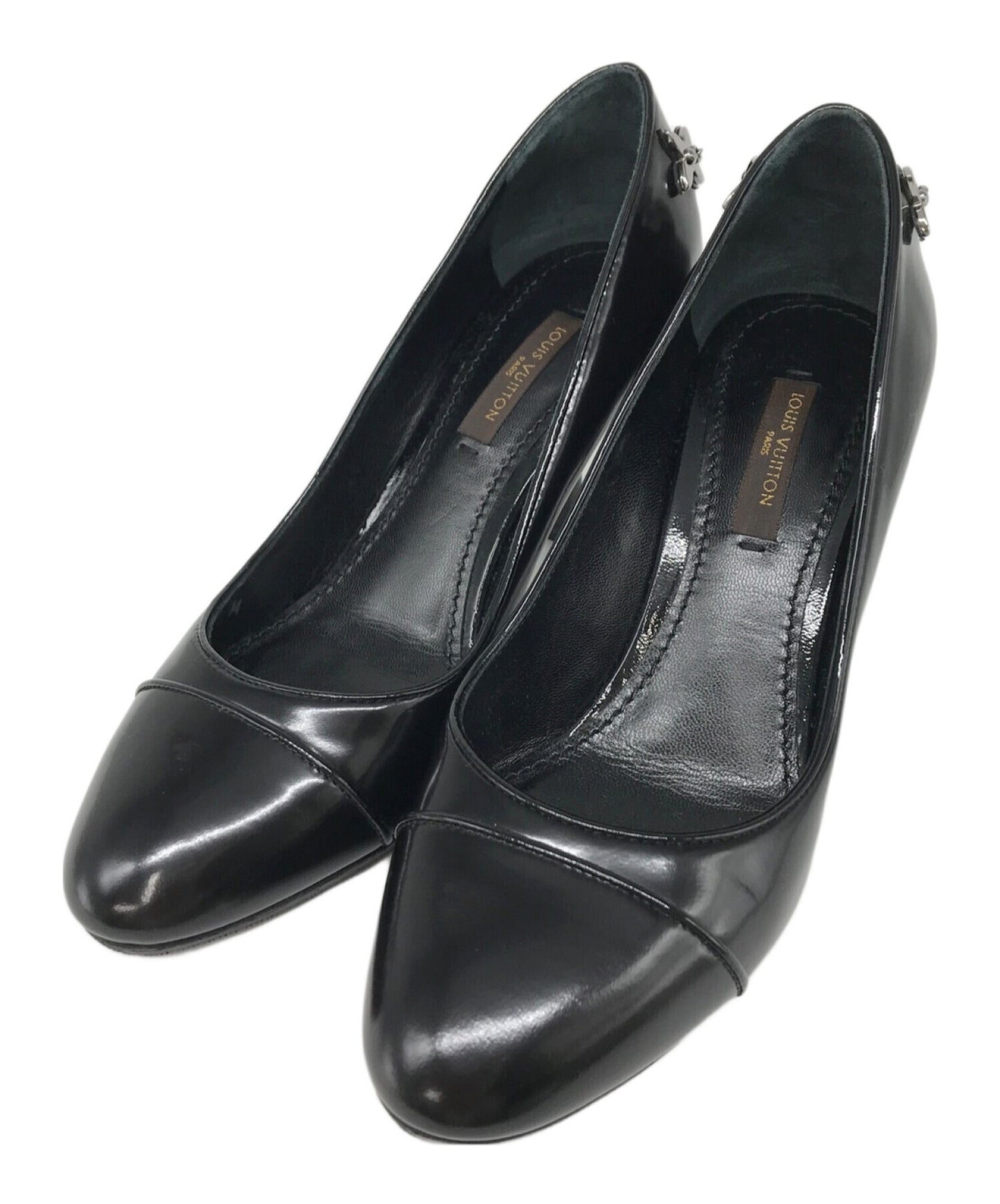 [Pre-owned] LOUIS VUITTON LV Logo Chain Pumps LOUIS VUITTON Louis Vuitton Heeled Pumps Made in Italy NL0048 NL0048