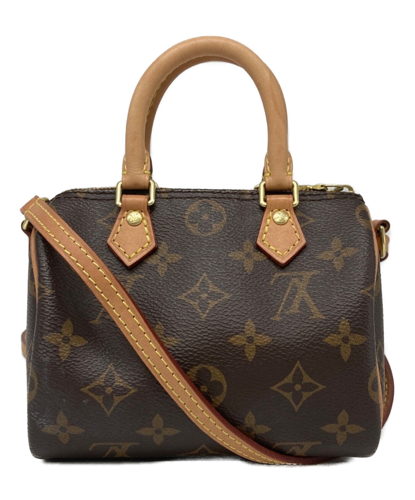 [Pre-owned] LOUIS VUITTON 2-way bag Nano Speedy M61252 Monogram Boston bag Shoulder bag M61252