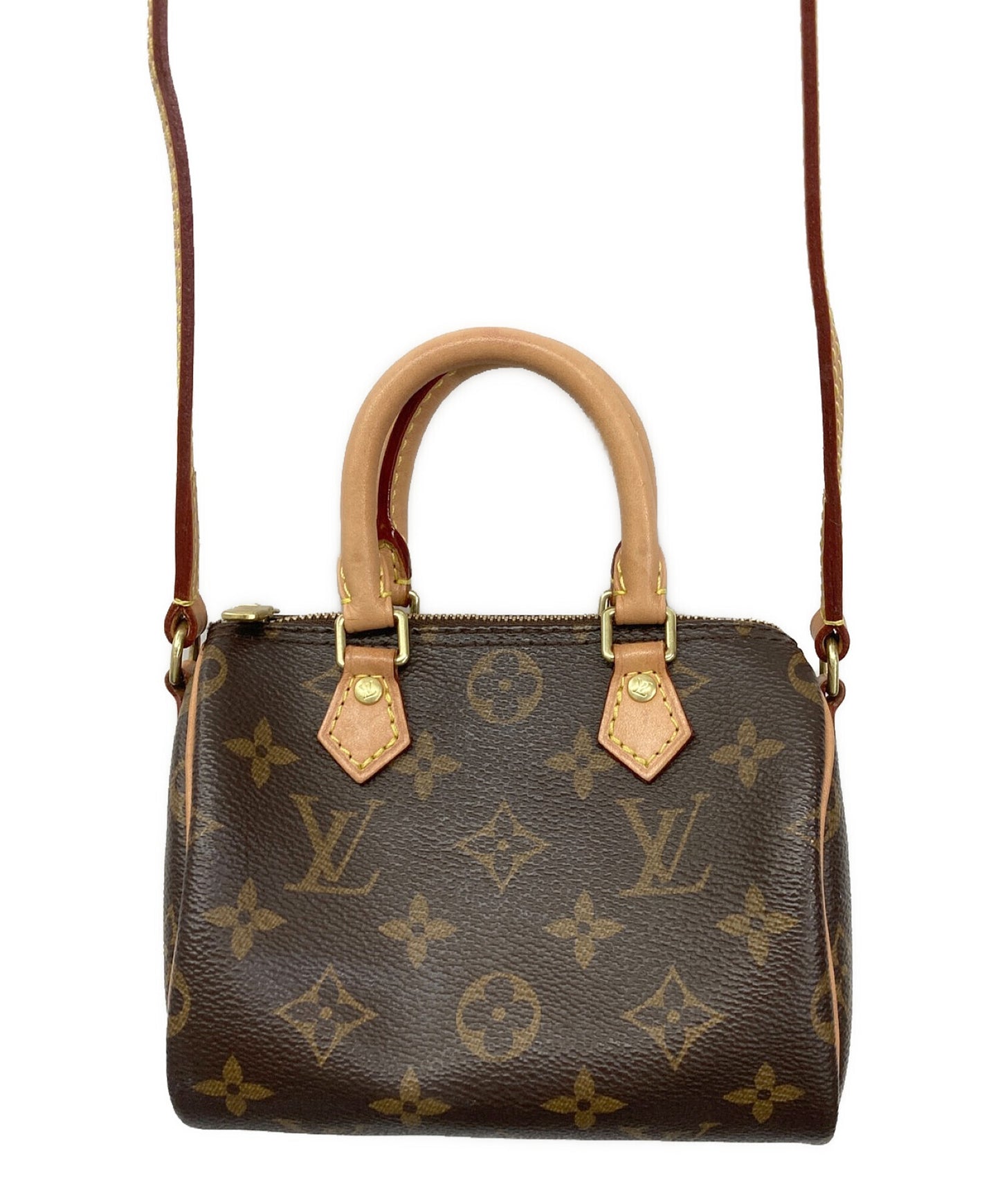 [Pre-owned] LOUIS VUITTON 2-way bag Nano Speedy M61252 Monogram Boston bag Shoulder bag M61252