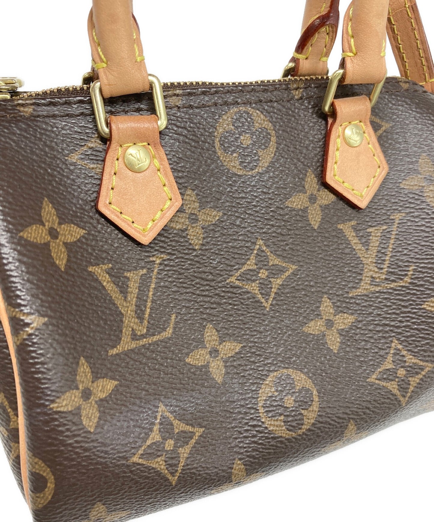 [Pre-owned] LOUIS VUITTON 2-way bag Nano Speedy M61252 Monogram Boston bag Shoulder bag M61252