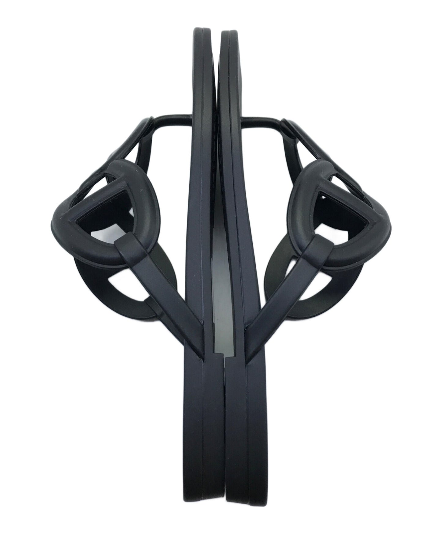 [Pre-owned] HERMES Rubber sandals HERMES Hermes Egeri Black