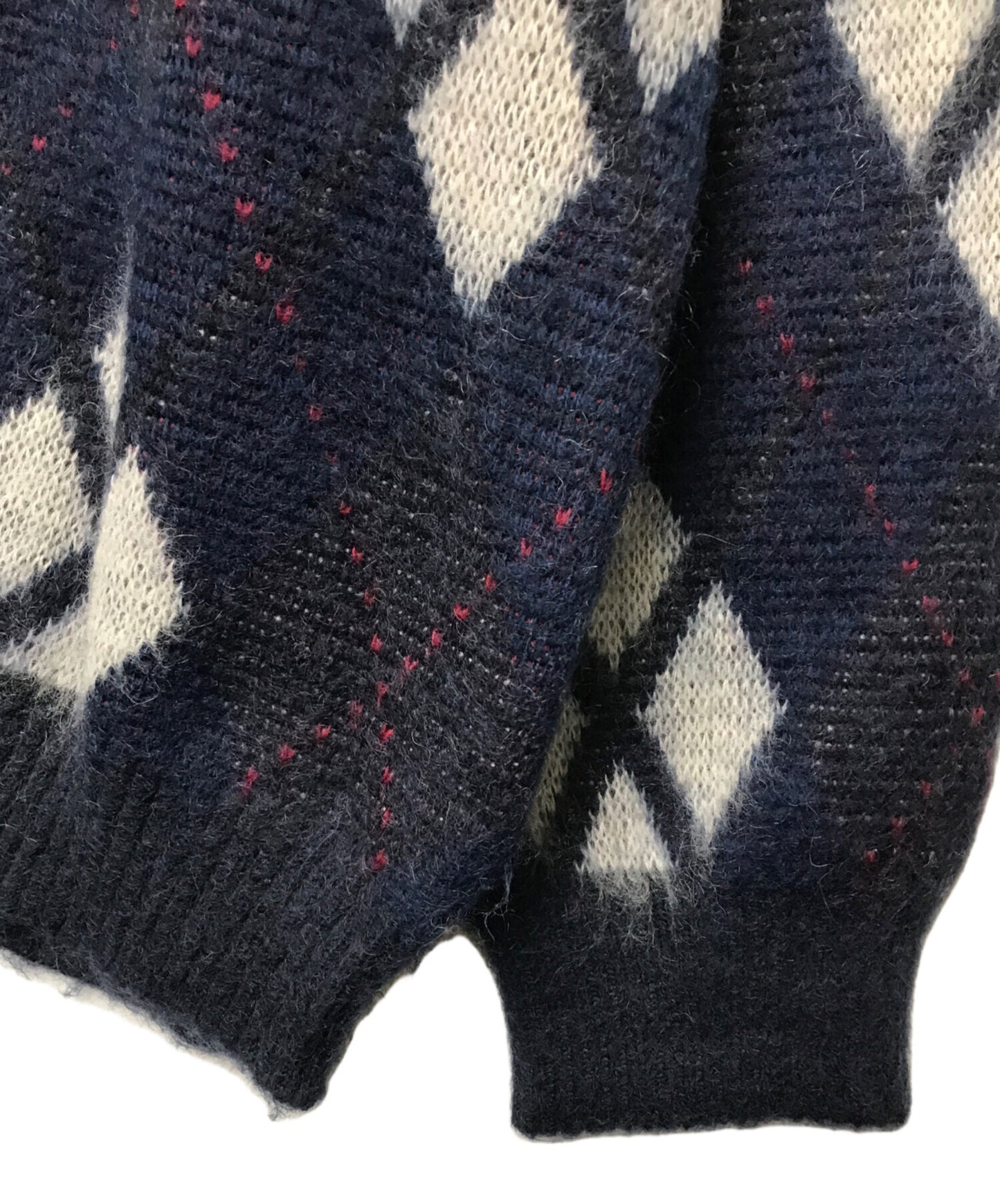 [Pre-owned] Needles MOHAIR CARDIGAN - ARGYLE Needles Needles/Needles Mohair Cardigan Argyle LQ452 LQ452