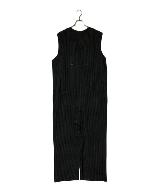 [Pre-owned] HOMME PLISSE ISSEY MIYAKE Pleated jumpsuit/Jump suits/All-in-one/Black/HP93JI144 HP93JI144