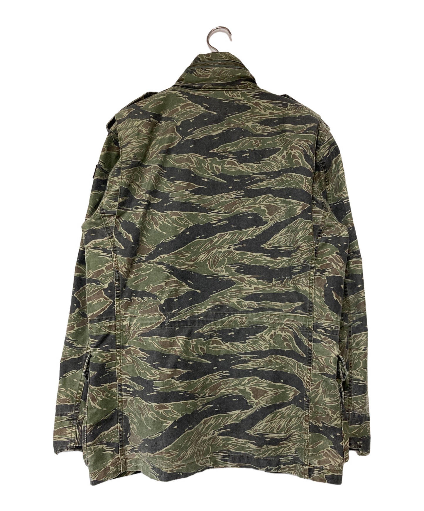 [Pre-owned] Hysteric Glamour Tiger camo military jacket with liner Hysteric Glamour Hysteric Glamour Olive 4AB-1012 with patch hood 4AB-1012