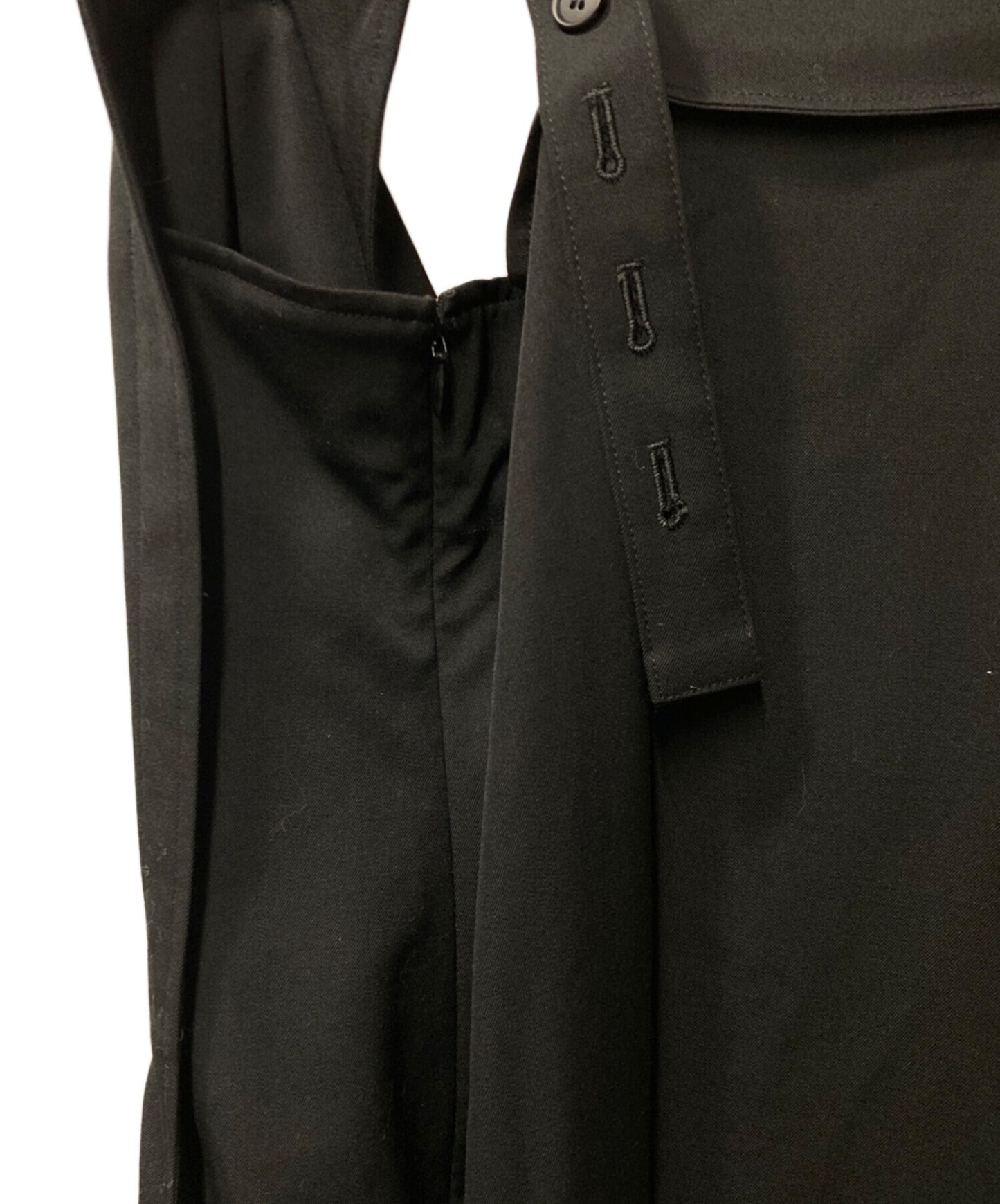 [Pre-owned] YOHJI YAMAMOTO Wool All-in-One/Jumper Skirt YOHJI YAMAMOTO Yohji Yamamoto FE-D21-100 Black FE-D21-100
