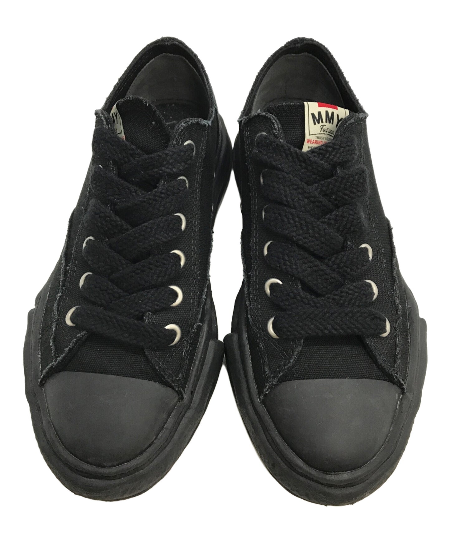 [Pre-owned] Maison MIHARA YASUHIRO "PETERSON" original sole canvas lowcut sneaker/ PETERSON original sole canvas lowcut sneaker BLACK × BLACK A01FW702