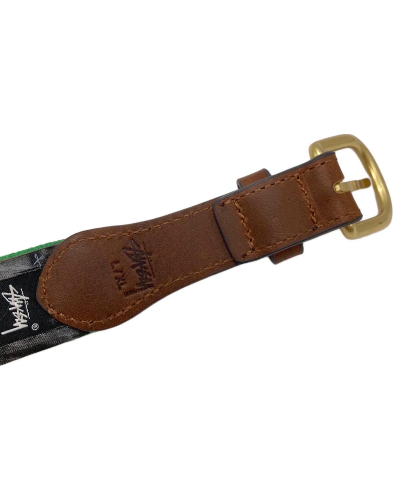 [Pre-owned] stussy Needle Point Belt in brown