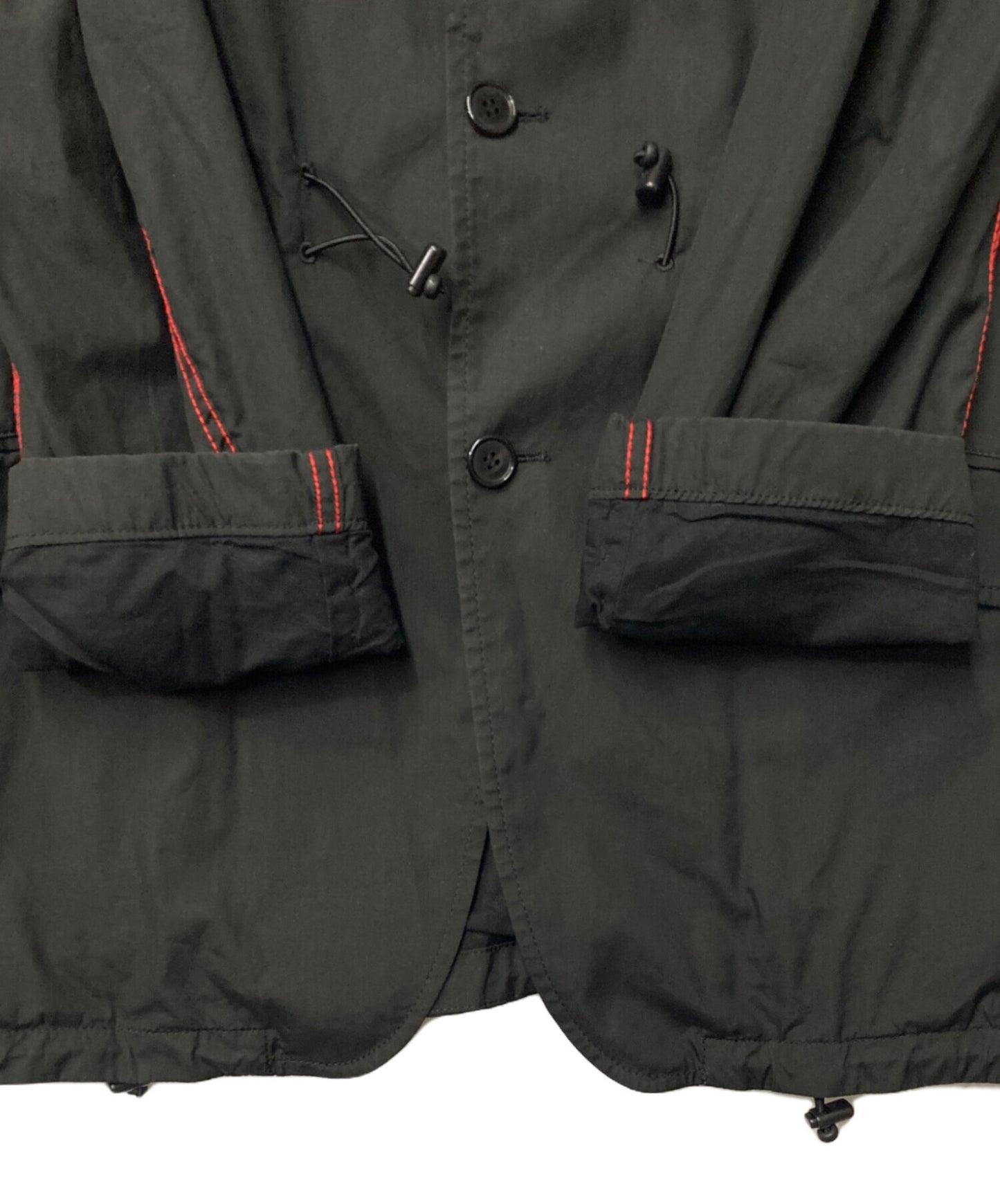 [Pre-owned] COMME des GARCONS HOMME Stitch design drawcord tailored jacket with red stitching HE-J028 HE-J028
