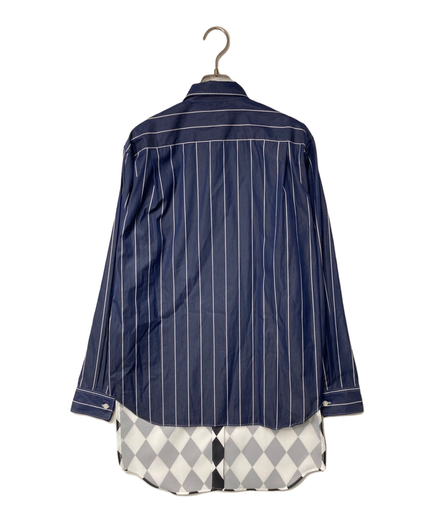 [Pre-owned] COMME des GARCONS HOMME PLUS Striped layered long shirt round cut PF-B015 PF-B015