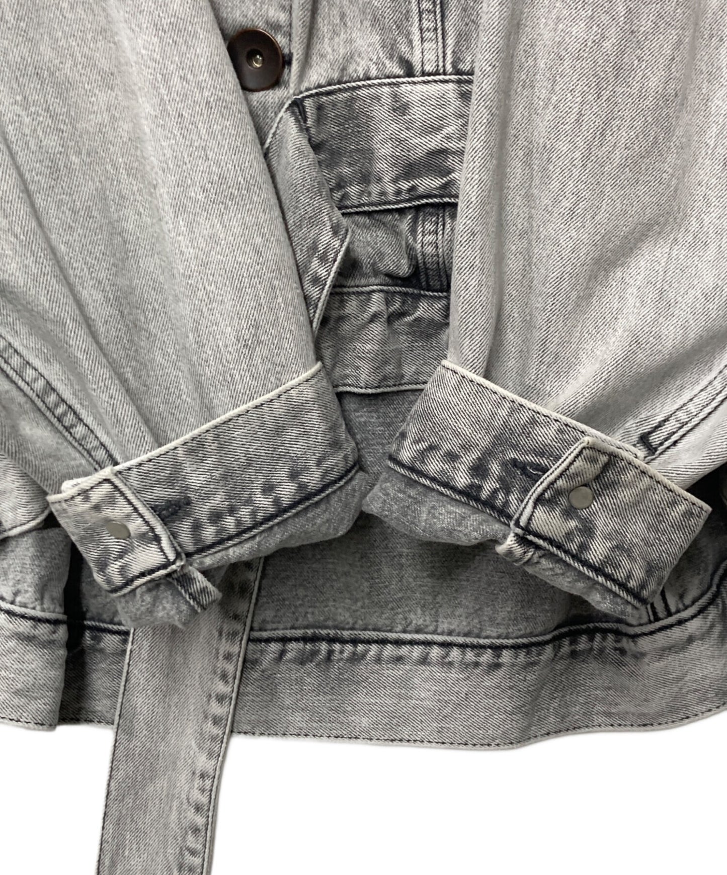 [Pre-owned] Maison MIHARA YASUHIRO Cache-coeur loose denim blouson denim jacket double pockets G-jan processed 24SS B12BL041 B12BL041