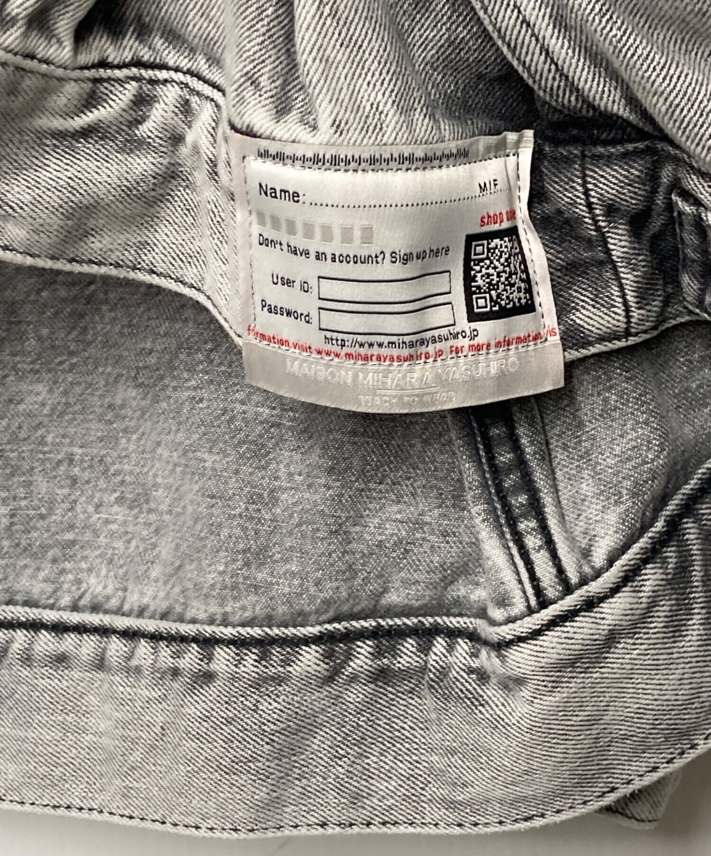 [Pre-owned] Maison MIHARA YASUHIRO Cache-coeur loose denim blouson denim jacket double pockets G-jan processed 24SS B12BL041 B12BL041