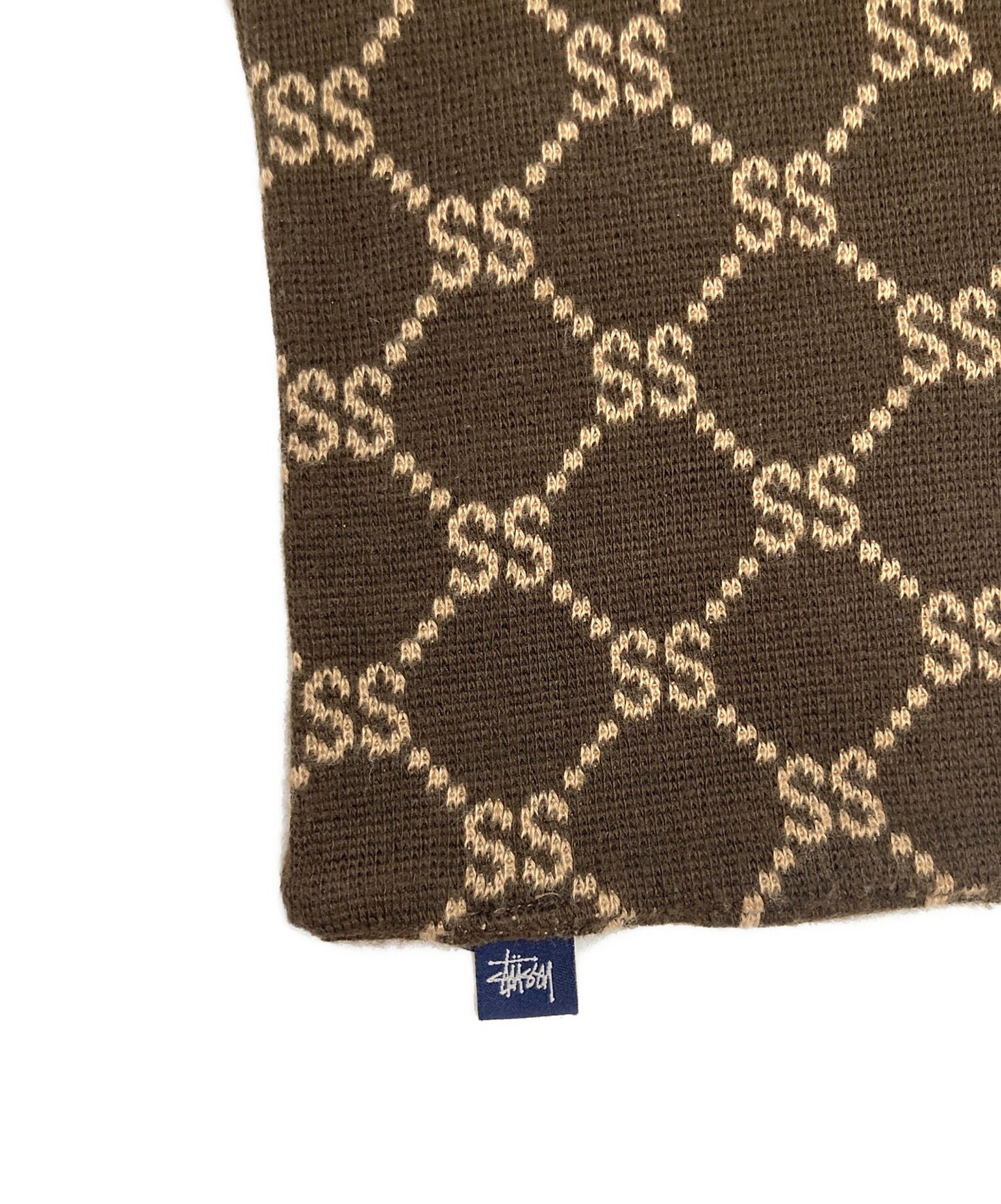 [Pre-owned] stussy '90s Monogram Scarf, Navy Tag