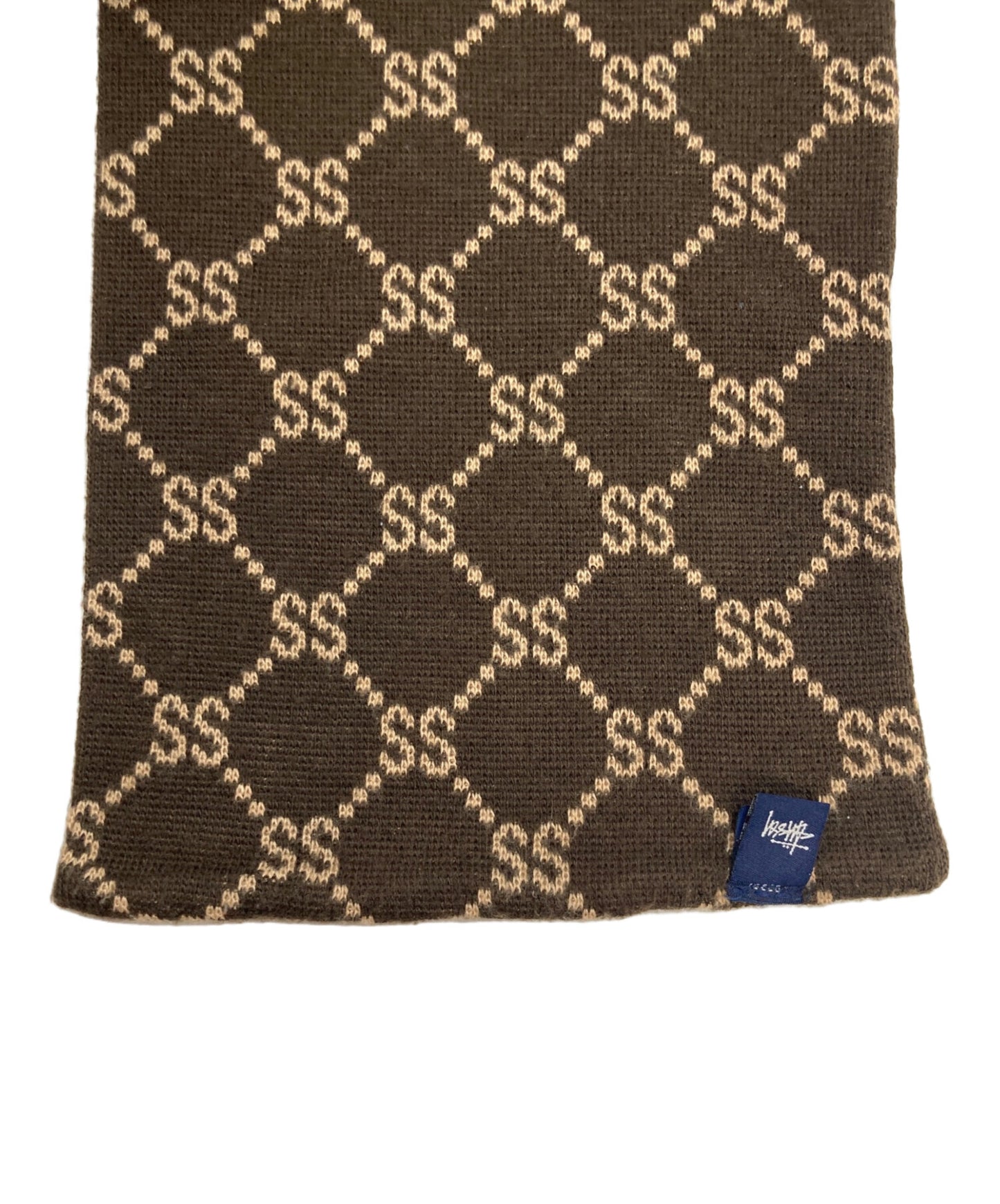 [Pre-owned] stussy '90s Monogram Scarf, Navy Tag