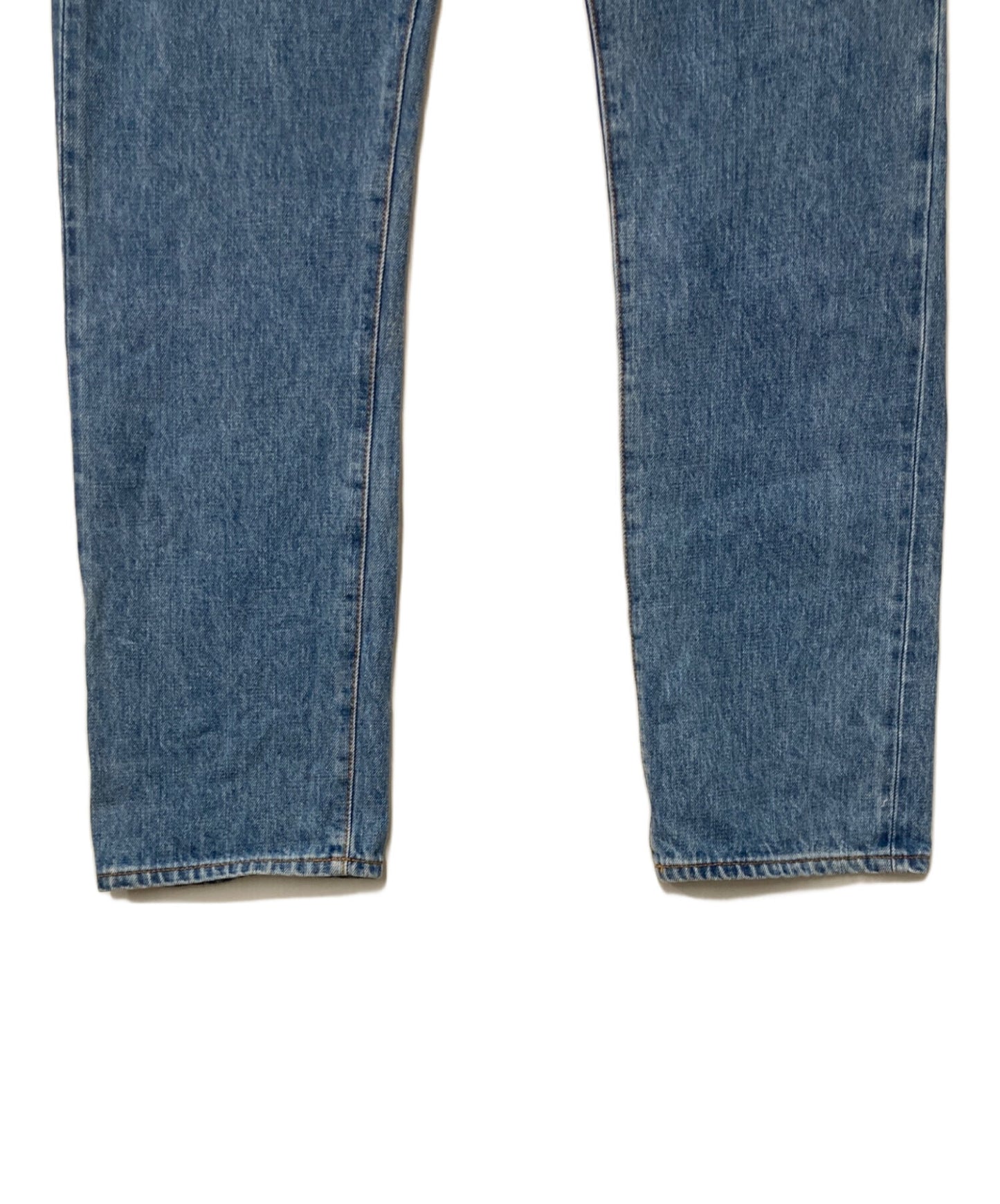 [Pre-owned] SUPREME Slim-Fit Denim Pants, Made in the USA, Button Fly, Selvedge Denim, Logo Patch
