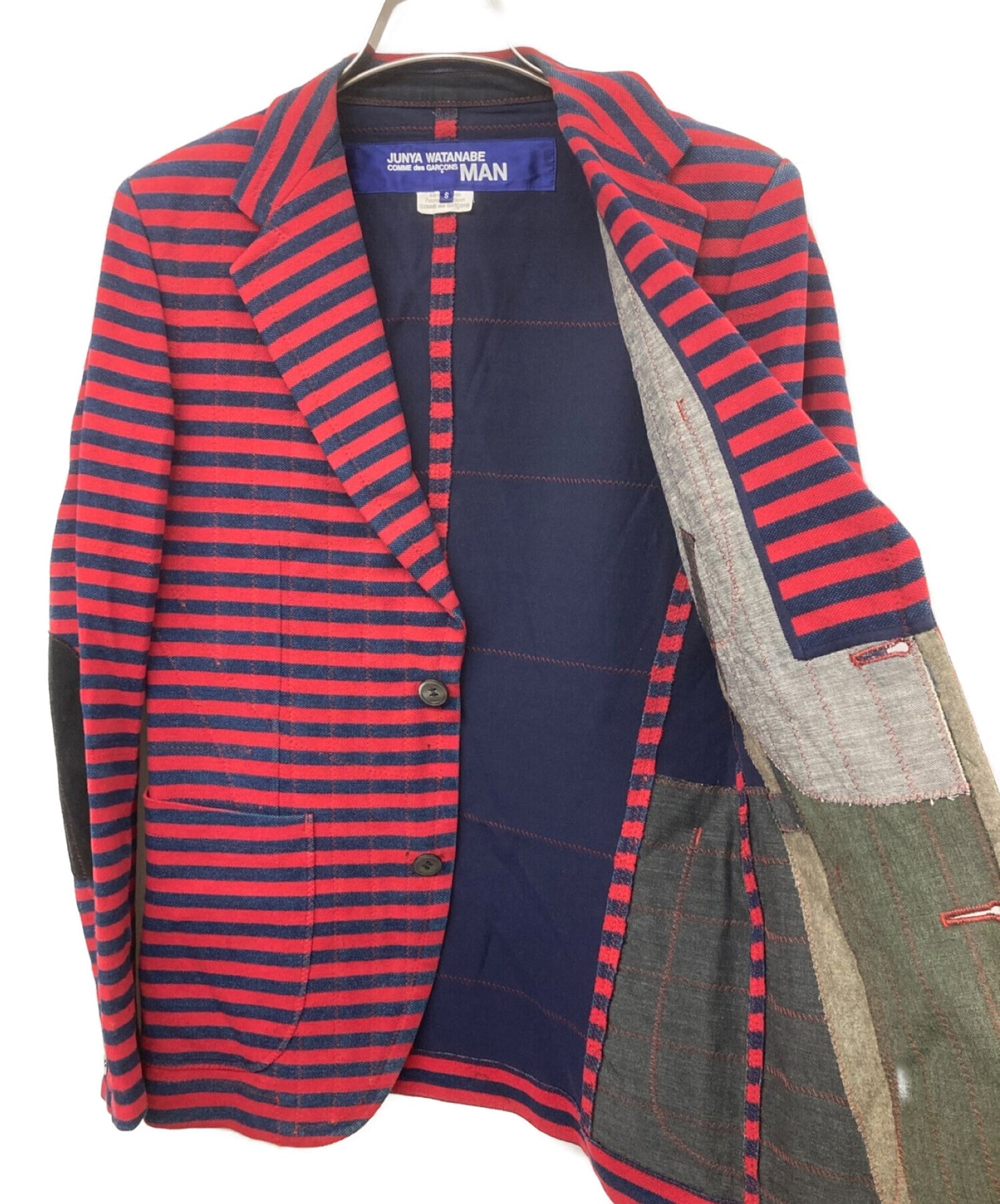 [Pre-owned] JUNYA WATANABE COMME des GARCONS  AD2010 Elbow patch striped jacket WG-J003
