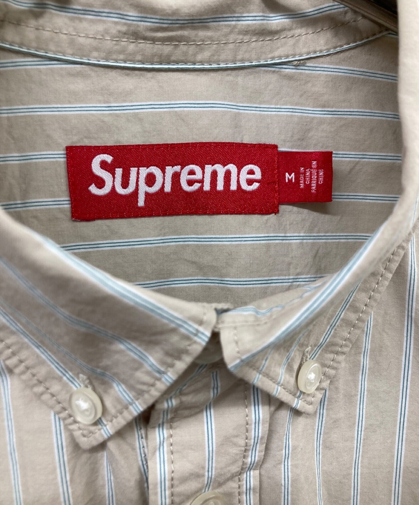 [Pre-owned] SUPREME 23AW Loose Fit Stripe Shirt