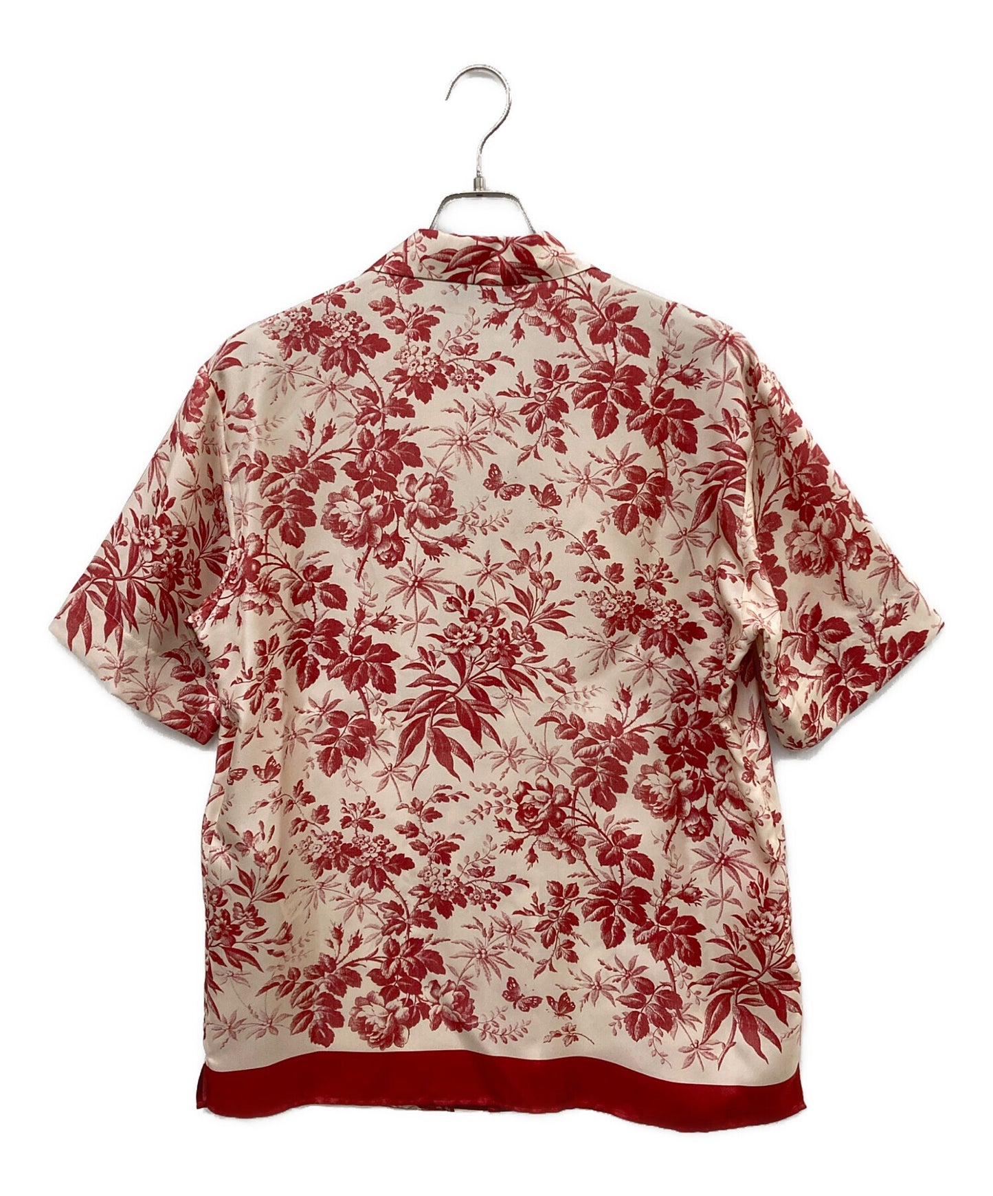 [Pre-owned] GUCCI Botanical open collar silk shirt 705594 Z665B