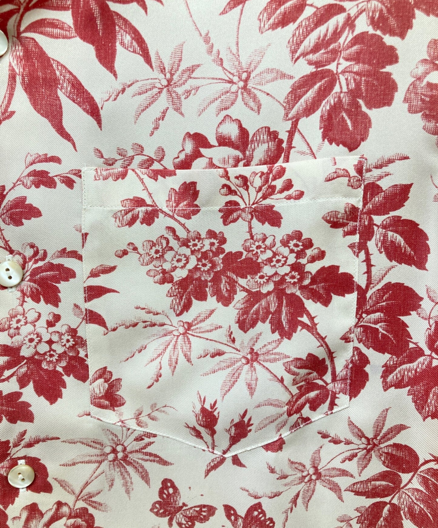 [Pre-owned] GUCCI Botanical open collar silk shirt 705594 Z665B