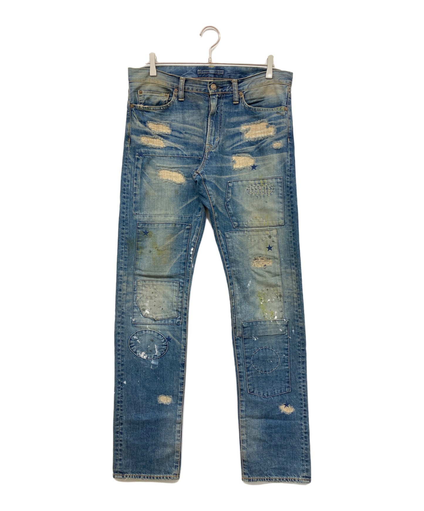 [Pre-owned] MIHARA YASUHIRO Damaged repaired denim pants 310220132