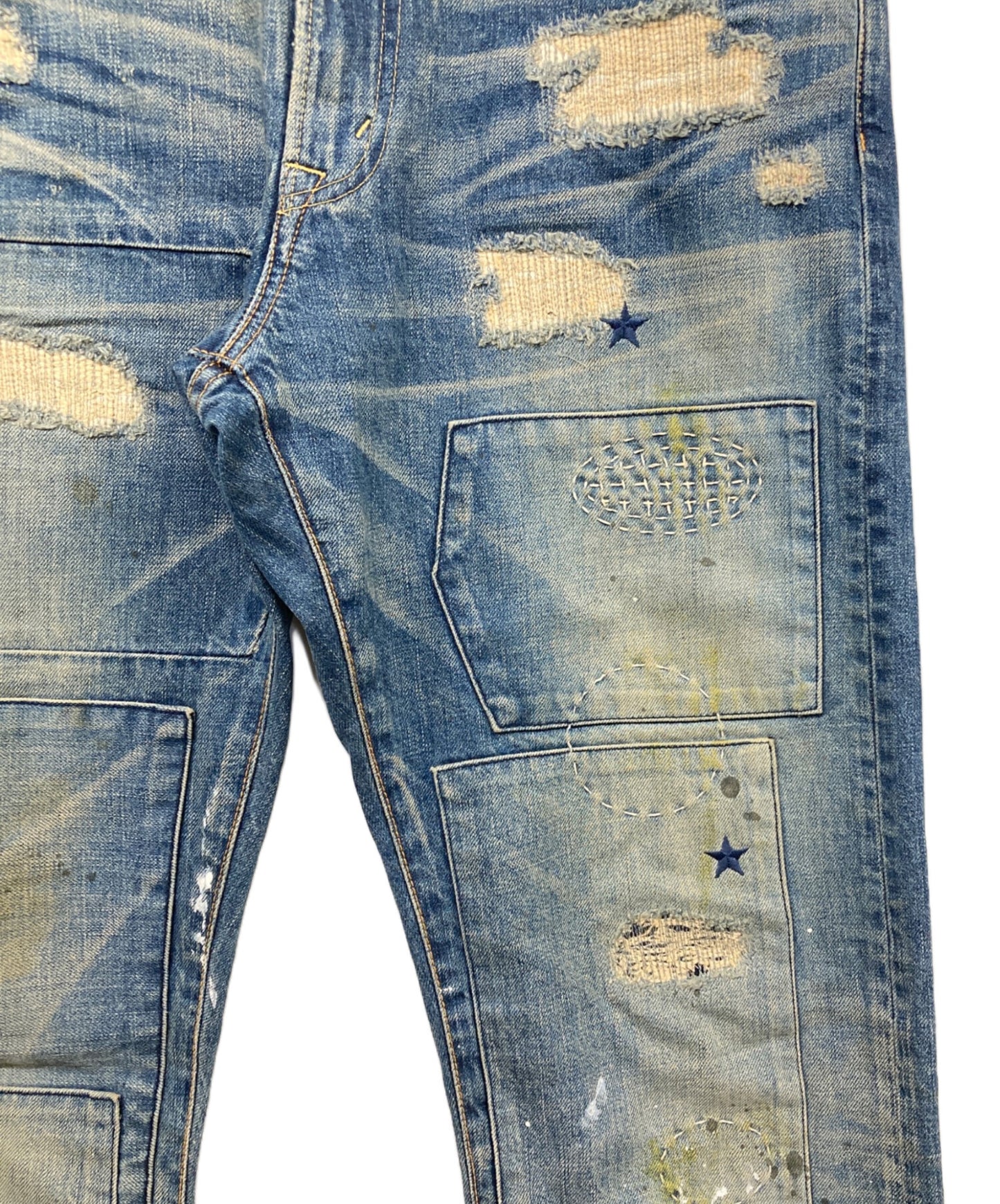 [Pre-owned] MIHARA YASUHIRO Damaged repaired denim pants 310220132