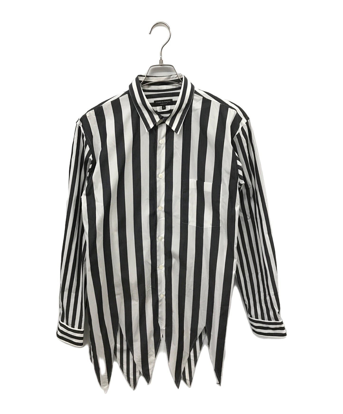 [Pre-owned] COMME des GARCONS HOMME PLUS Asymmetric hem stripe shirt PK-B011