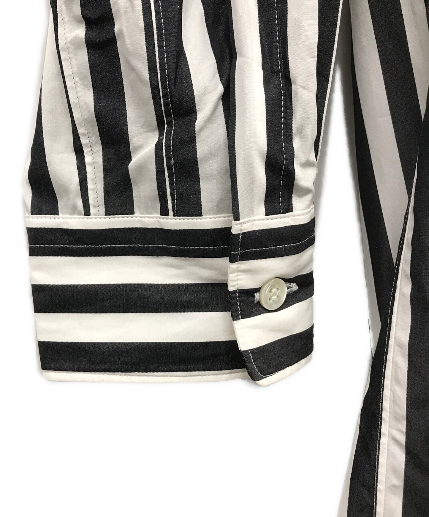 [Pre-owned] COMME des GARCONS HOMME PLUS Asymmetric hem stripe shirt PK-B011