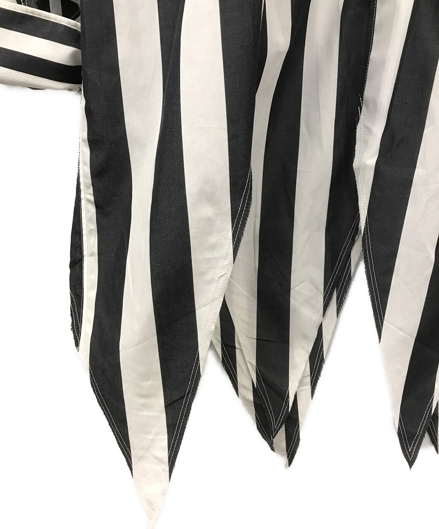 [Pre-owned] COMME des GARCONS HOMME PLUS Asymmetric hem stripe shirt PK-B011