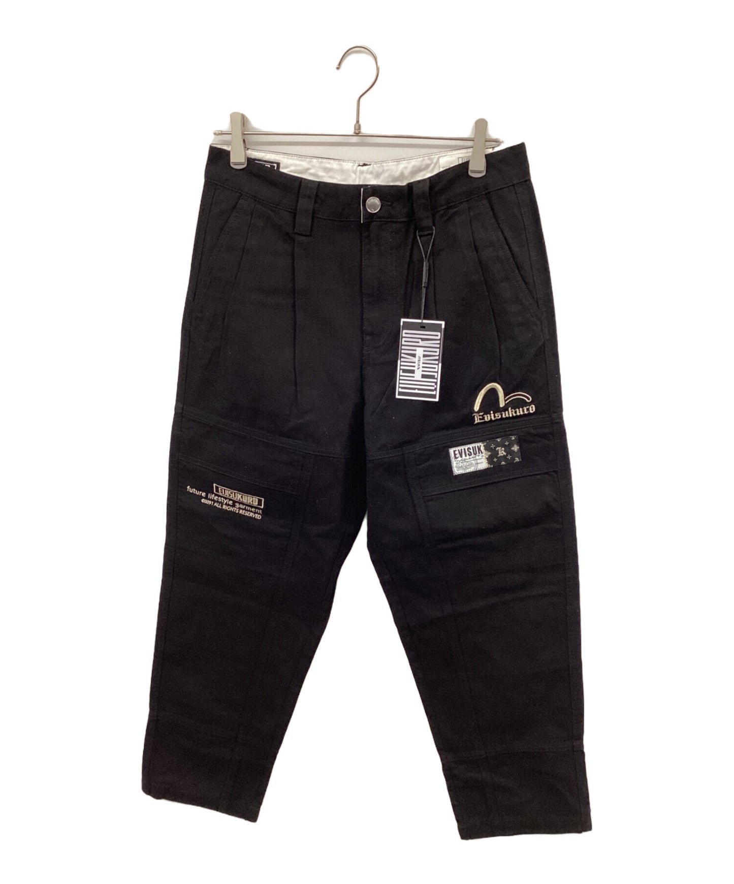 [Pre-owned] EVISU Loose-fitting pants with seagull and logo embroidery 2EAGNM3PT5137RXCT