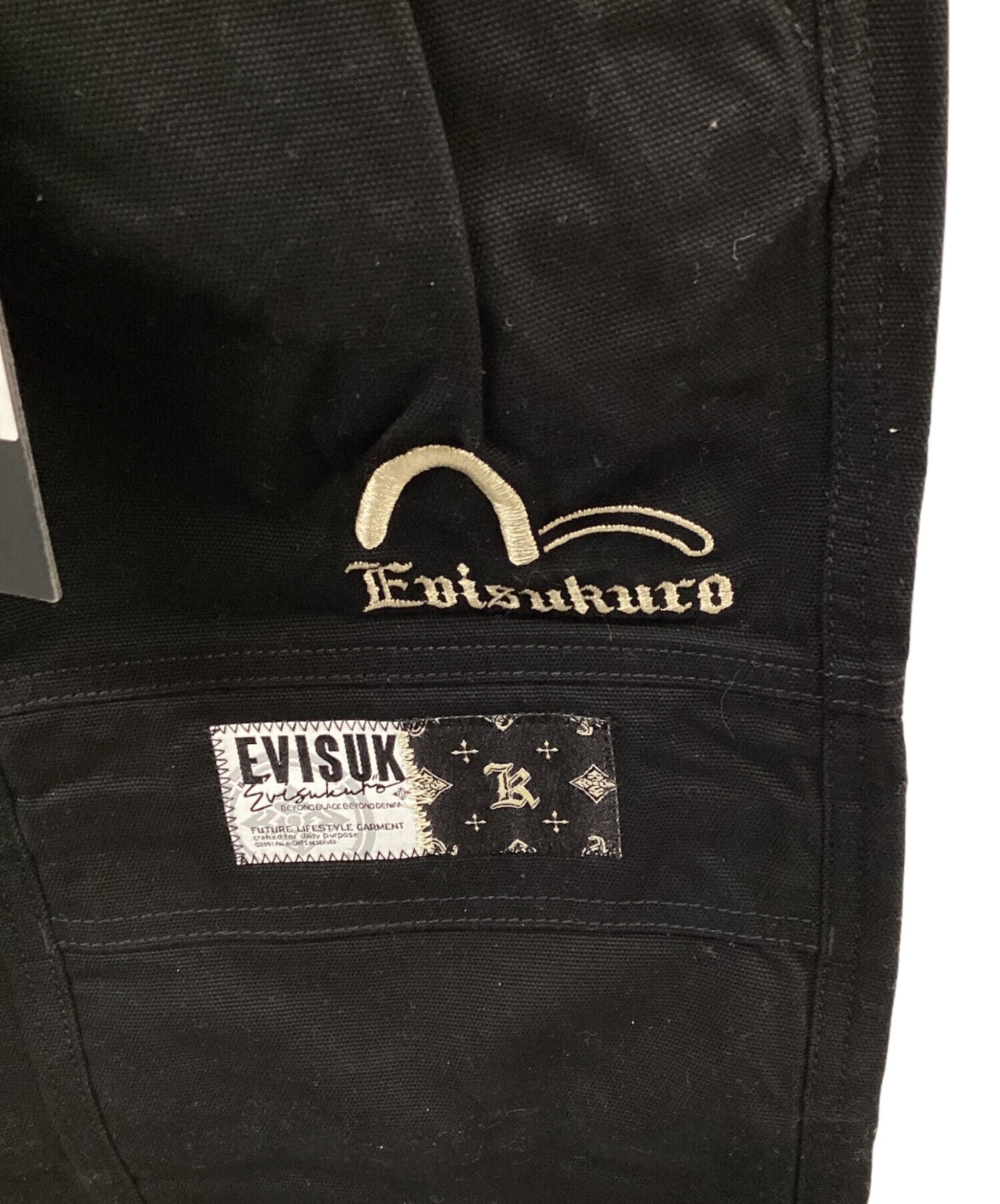 [Pre-owned] EVISU Loose-fitting pants with seagull and logo embroidery 2EAGNM3PT5137RXCT