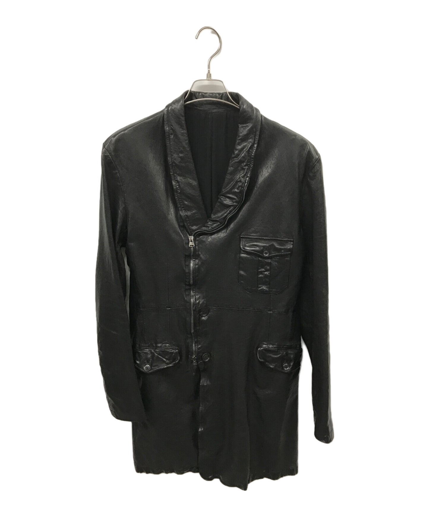[Pre-owned] Yohji Yamamoto pour homme Leather Riders Long Coat HH-J97-717