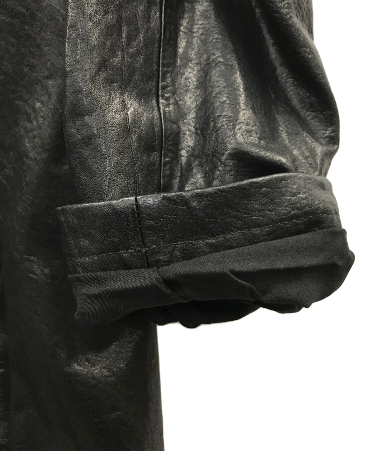 [Pre-owned] Yohji Yamamoto pour homme Leather Riders Long Coat HH-J97-717