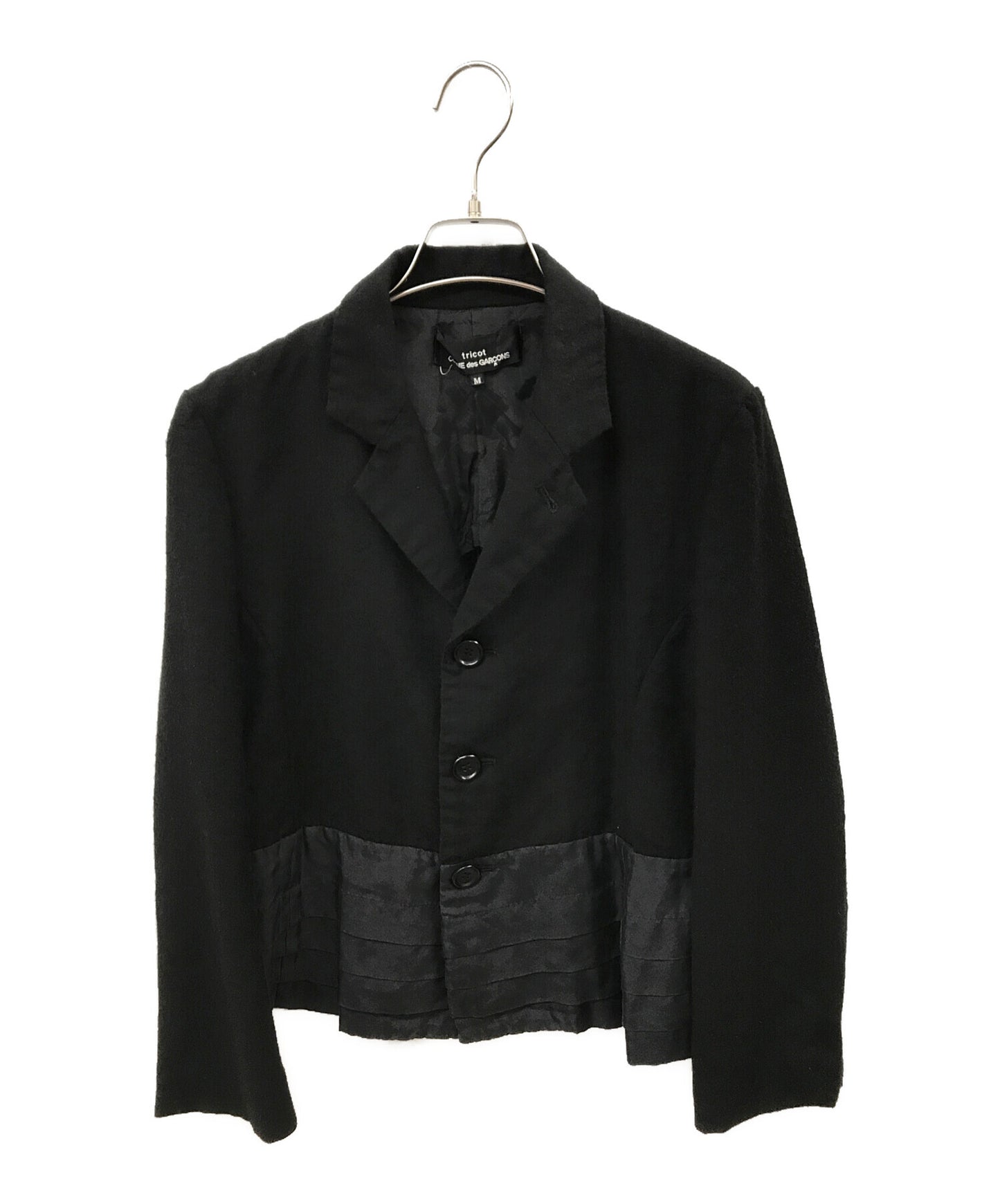 [Pre-owned] tricot COMME des GARCONS Product dyed, different material, hem silk jacket TR-J033