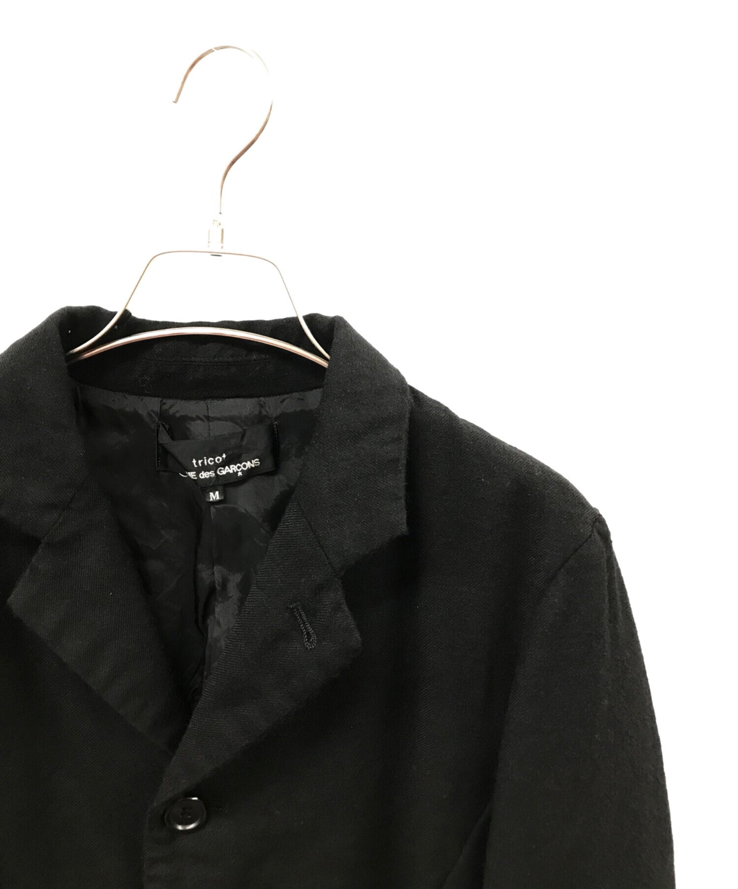 [Pre-owned] tricot COMME des GARCONS Product dyed, different material, hem silk jacket TR-J033