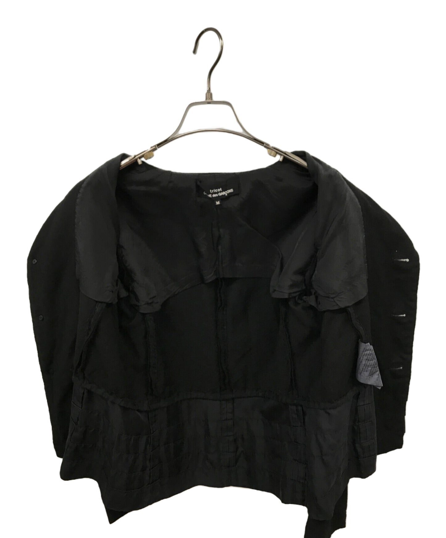 [Pre-owned] tricot COMME des GARCONS Product dyed, different material, hem silk jacket TR-J033