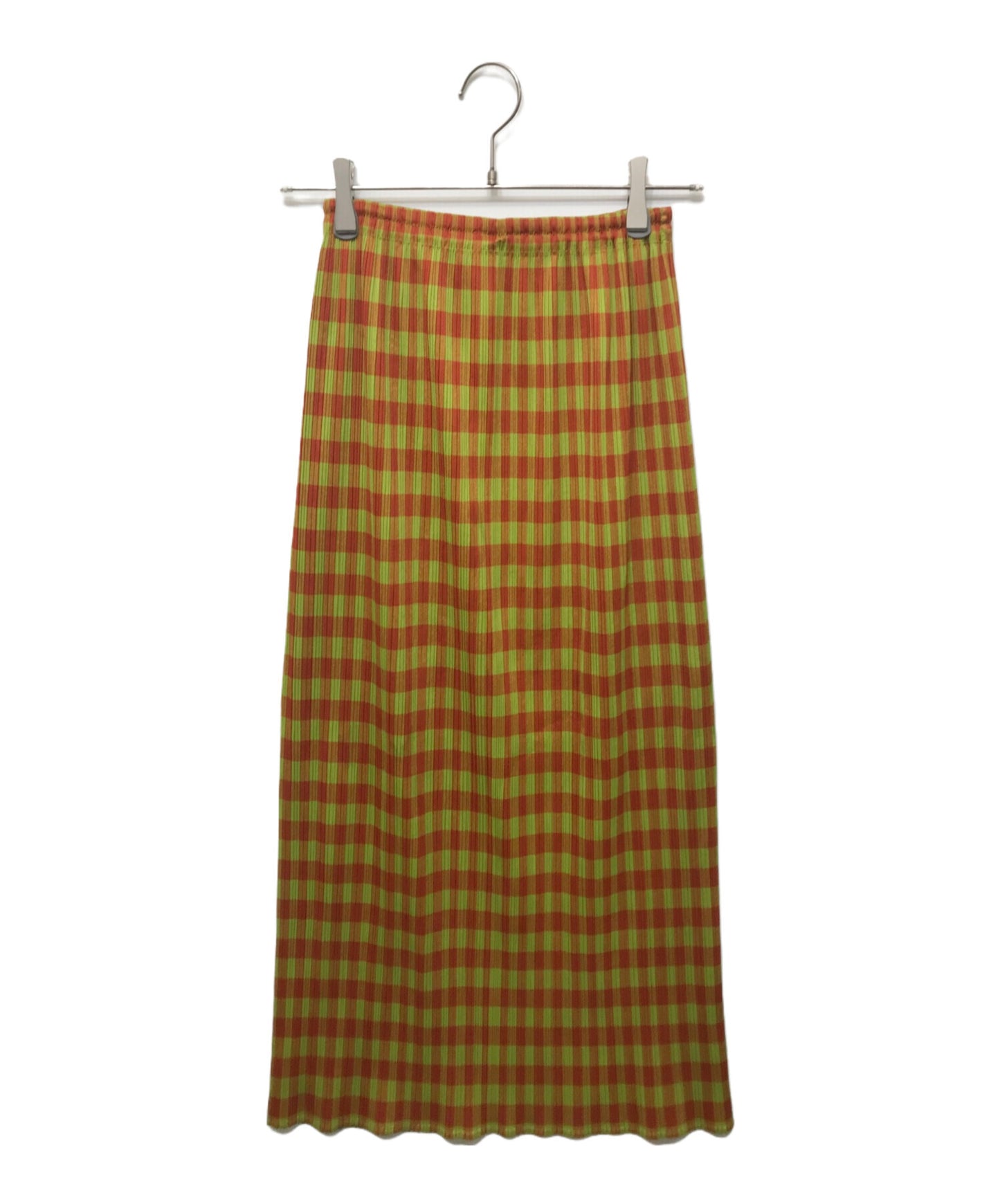 [Pre-owned] PLEATS PLEASE check pleated skirt PP72-JG413