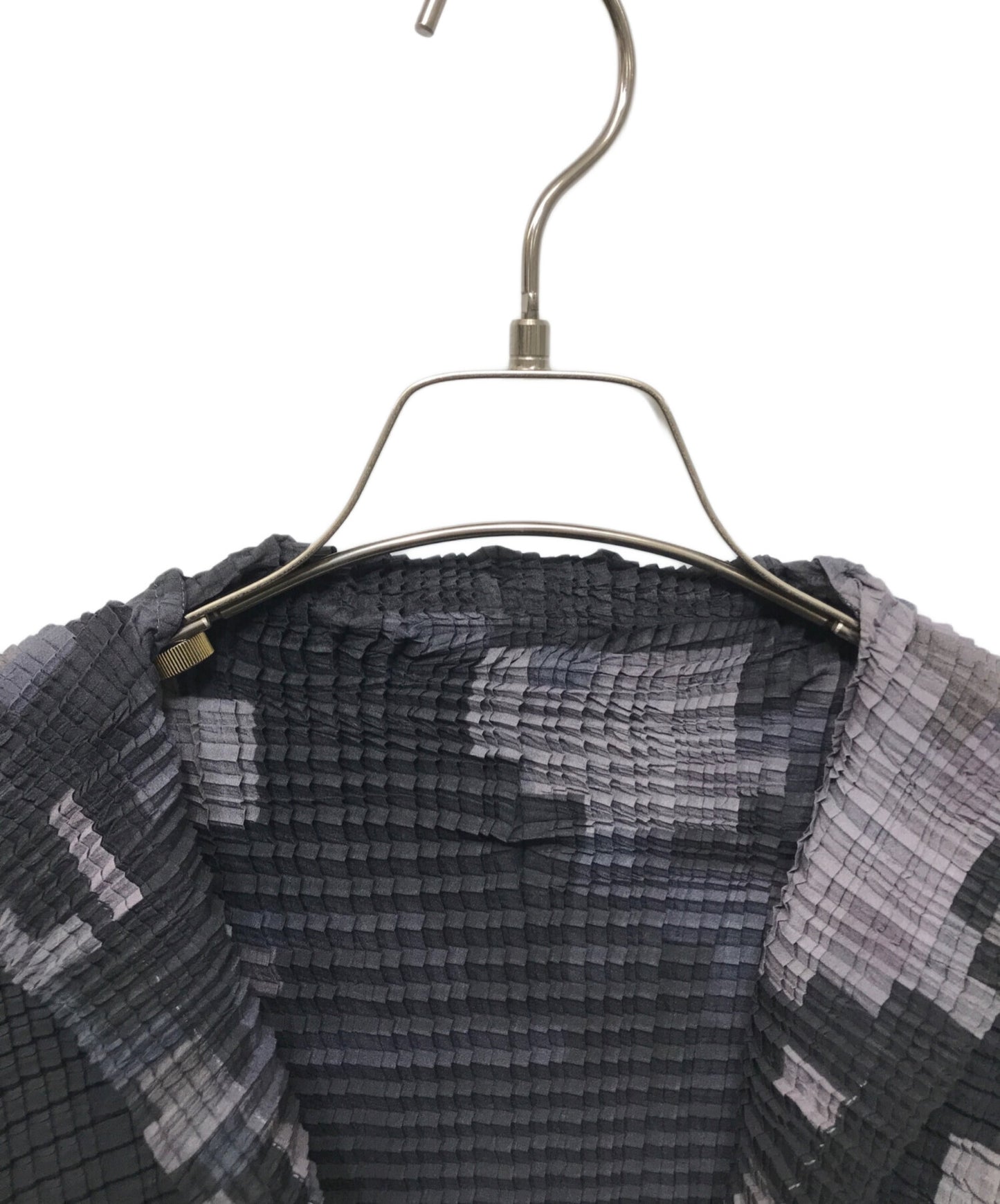 [Pre-owned] ISSEY MIYAKE Stretch Pleats Box Dot Graphic Shirt IM11FJ213