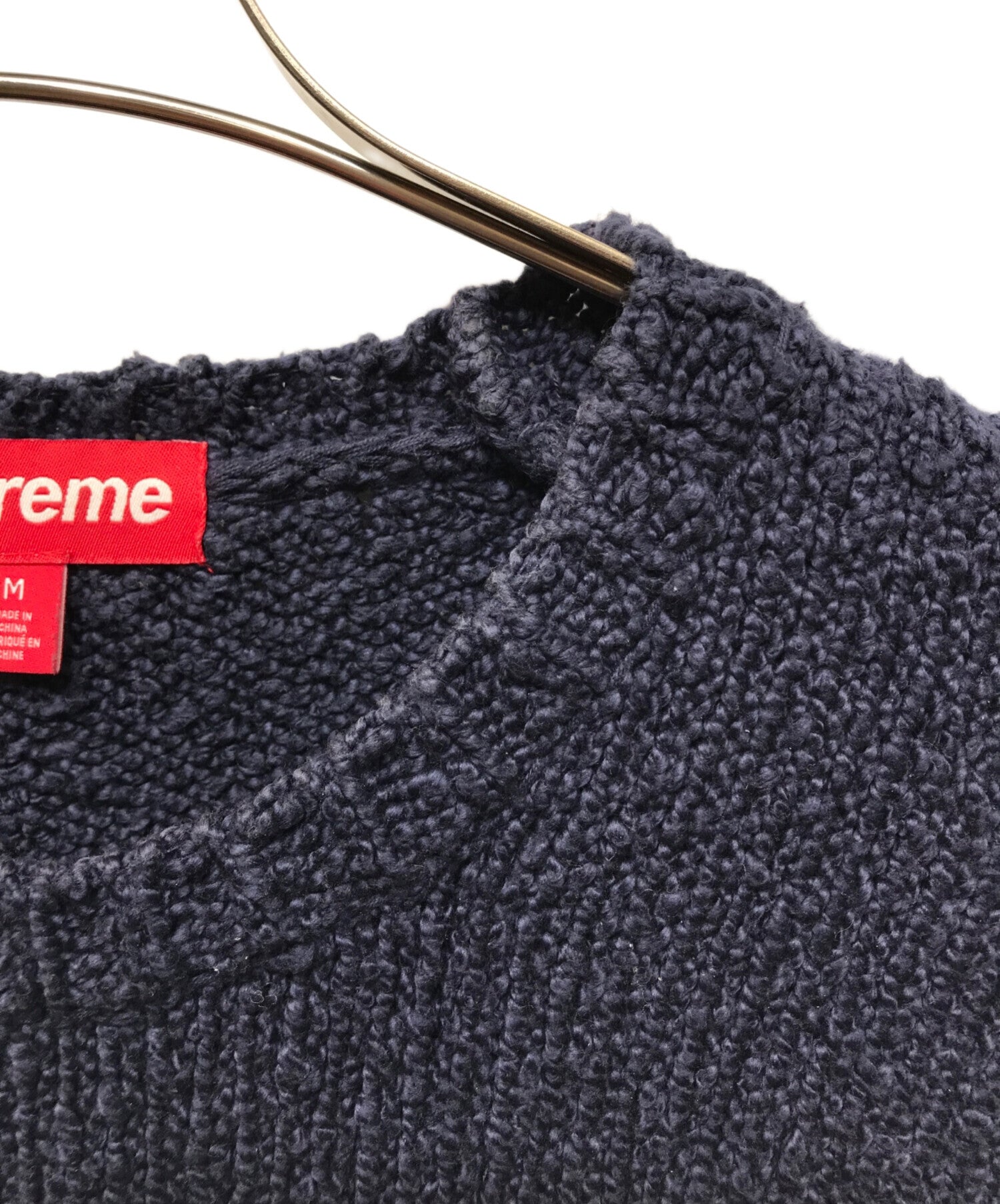 Supreme Boucle Small Box Sweaterネイビー M Supreme Bouclé Small