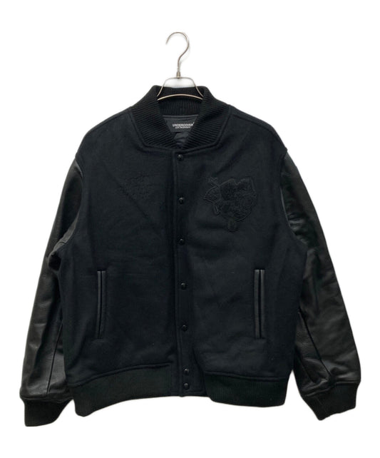 [Pre-owned] UNDERCOVER Kamilla Tolnoe Arm Leather Varsity Jacket / Sleeve Switching Varsity Jacket UC2C4206-1