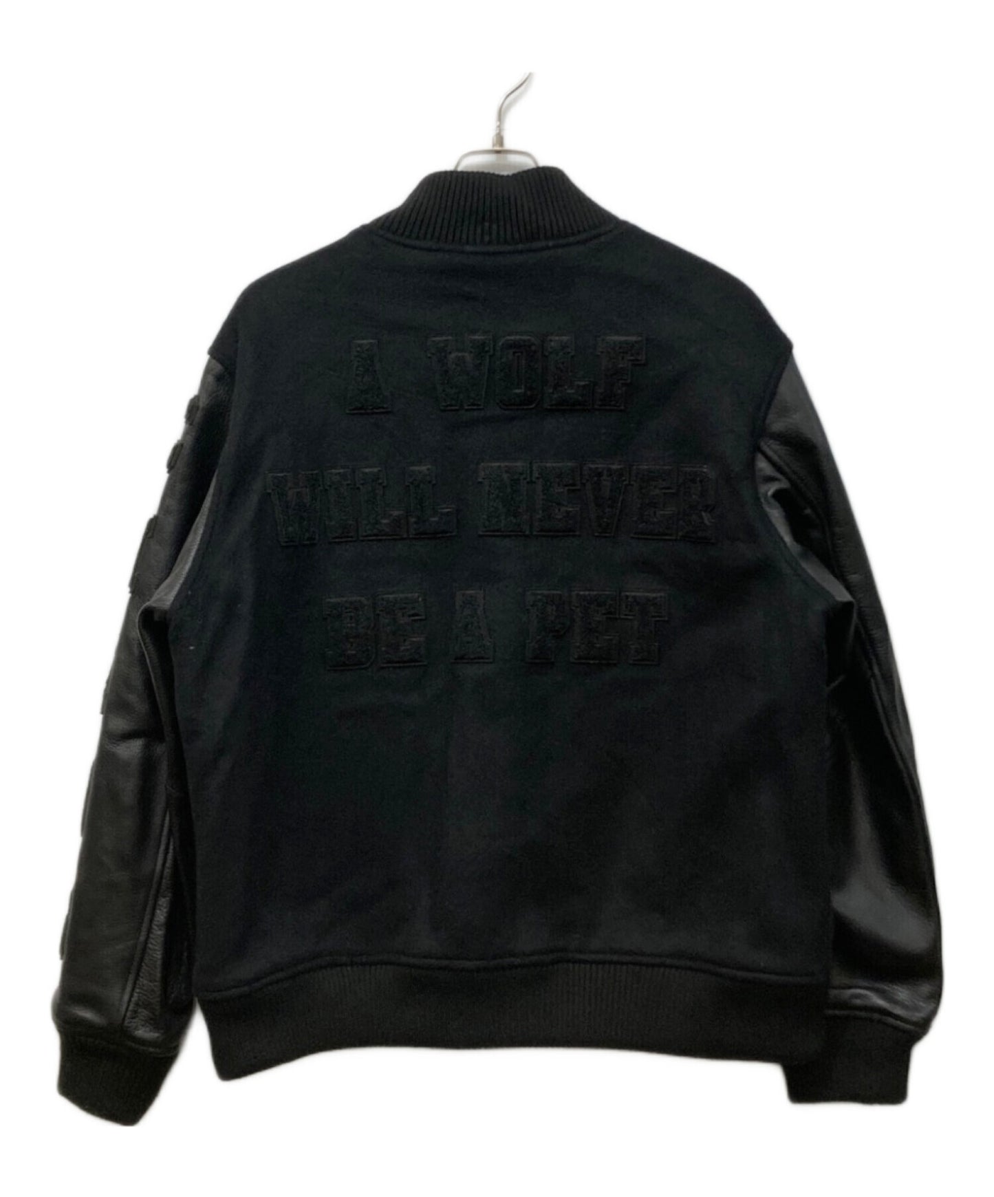 [Pre-owned] UNDERCOVER Kamilla Tolnoe Arm Leather Varsity Jacket / Sleeve Switching Varsity Jacket UC2C4206-1
